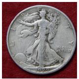 1929 D Walking Liberty Silver Half Dollar Coin