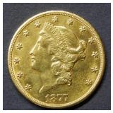 1877 CC $20 US Gold Coin