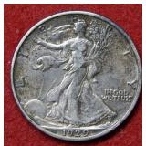 1929 S Walking Liberty Silver Half Dollar Coin