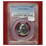1956 Washington Silver Quarter PCGS PR66