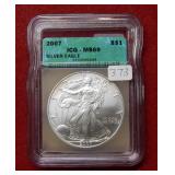 2007 Silver Eagle ICG MS69