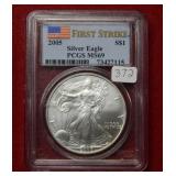 2005 Silver Eagle PCGS MS69