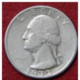1932 S Washington Silver Quarter