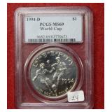 1994 D World Cup Commemorative PCGS MS69