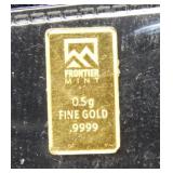 .9999 1/2 gram  Fine Gold Bar - Bullion