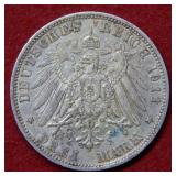 1911 German 3 Mark Silver Commemorative