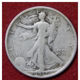 1917 S REV Walking Liberty Silver Half