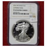 2016 W Silver Eagle 1oz NGC PF69 Ultra Cameo