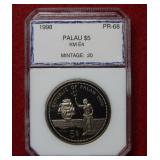 1998 Palau $5 Silver Foreign Coin