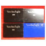 (4) 1980-1983 US Proof Coins