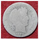1904 S Barber Silver Dime