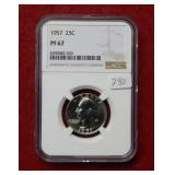 1957 Washington Silver Quarter NGC PF67