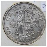 1942 Silver Half Crown Coin