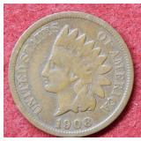 1908 S Indian Head Cent