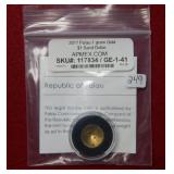 2017 $1 Proof Gold Coin - Sand Dollar - Palau***