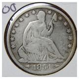 1854 O Seated Liberty Silver Half Dollar Coin