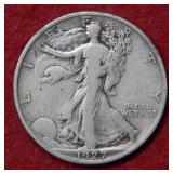 1927 S Walking Liberty Silver Half Dollar