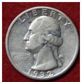 1932 S Washington Silver Quarter