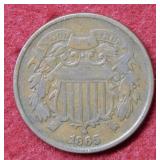 1865 Two Cent Piece