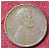 1916 S Lincoln Wheat Cent - brown