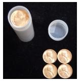 Roll of 1953 Lincoln Wheat Cents BU
