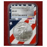 2014 Silver Eagle NGC MS69