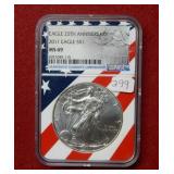 2011 Silver Eagle 25th Anniv NGC MS69