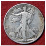 1927 S Walking Liberty Silver Half