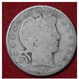 1915 Barber Silver Half Dollar Coin