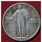 1917 Standing Liberty Silver Quarter Type II