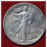 1920 Walking Liberty Silver Half Dollar Coin