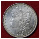 1878 7 Over 8 Tail Feathers Morgan Silver Dollar