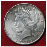 1934 Peace Silver Dollar