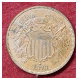 1870 Two Cent Piece - scarce