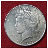 1934 Peace Silver Dollar Coin