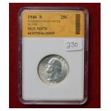 1946 S Washington Silver Quarter ***