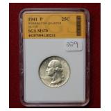 1941 Washington Silver Quarter ***
