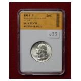 1954 Washington Silver Quarter ***
