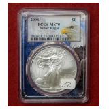 2008 Silver Eagle 1oz PCGS MS70