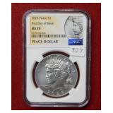 2023 Peace Silver Dollar NGC MS70 First Day