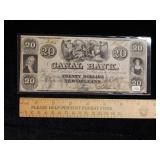 1849 $20 New Orleans Note - Canal Bank