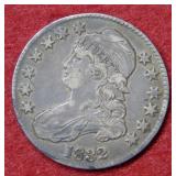 1832 Bust Silver Half Dollar Coin