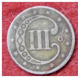 1851 O Silver Three Cent Piece