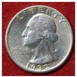 1932 Washington Silver Quarter - First Year