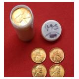 Roll of 1949 S Lincoln Wheat Cents - BU