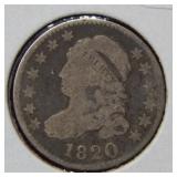 1820 Capped Bust Silver Dime