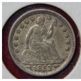 1853 Seated Liberty  Half Dime with Arrows