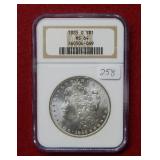 1885 O Morgan Silver Dollar NGC MS64