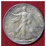 1937 Walking Liberty Silver Half Dollar Coin