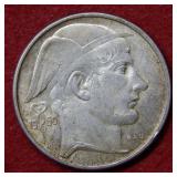 1950 Belgium 50 Franc Silver Coin